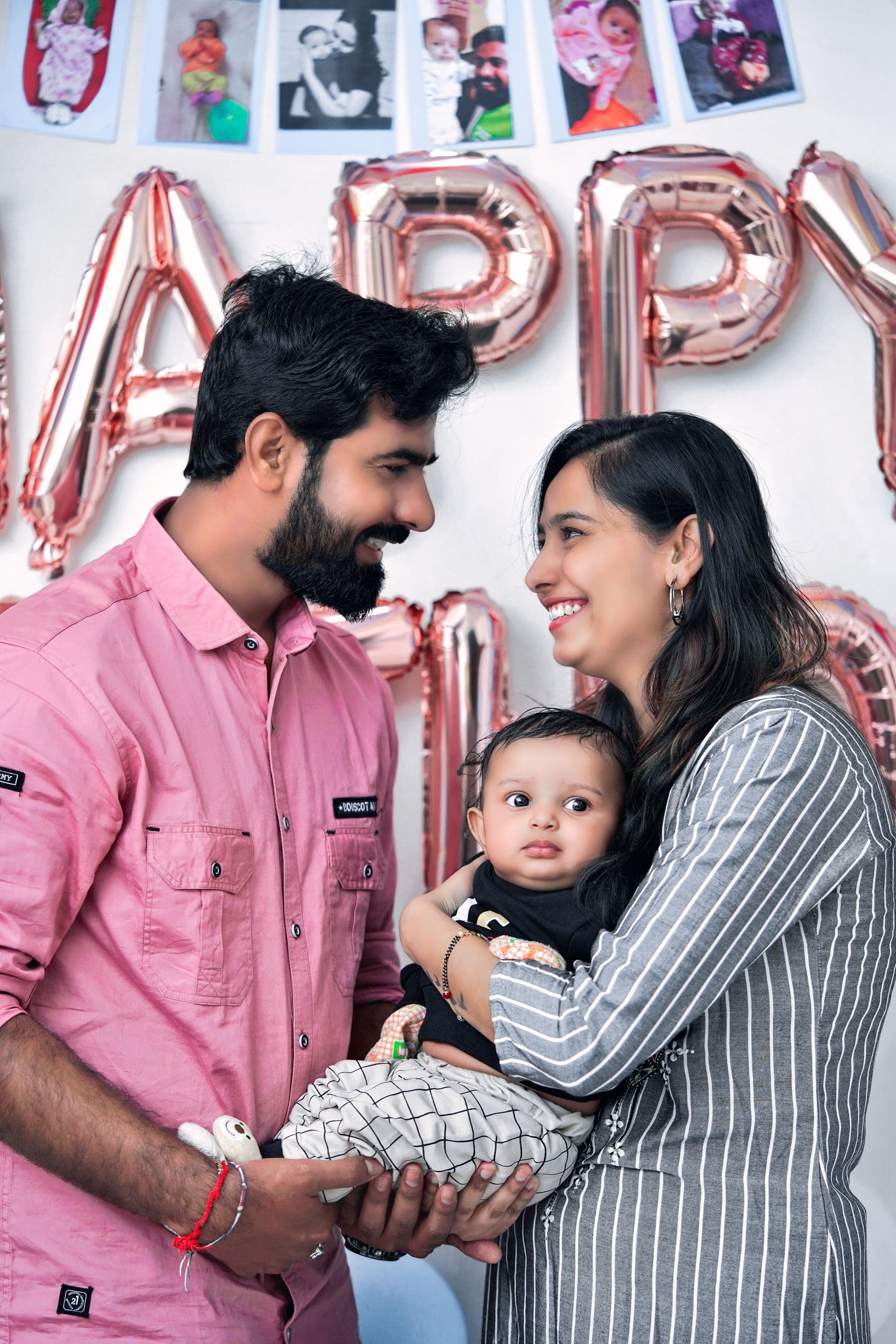 Indian family enjoying a birthday celebration