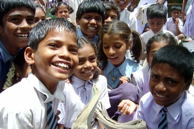 Children in a community served by school eye-care outreach